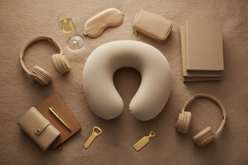 Travel neck pillow luxury lifestyle